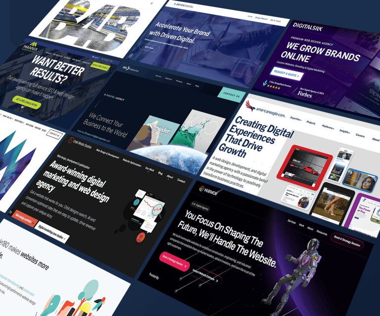 Homepage image collection of 10 B2B Content Marketing Agencies