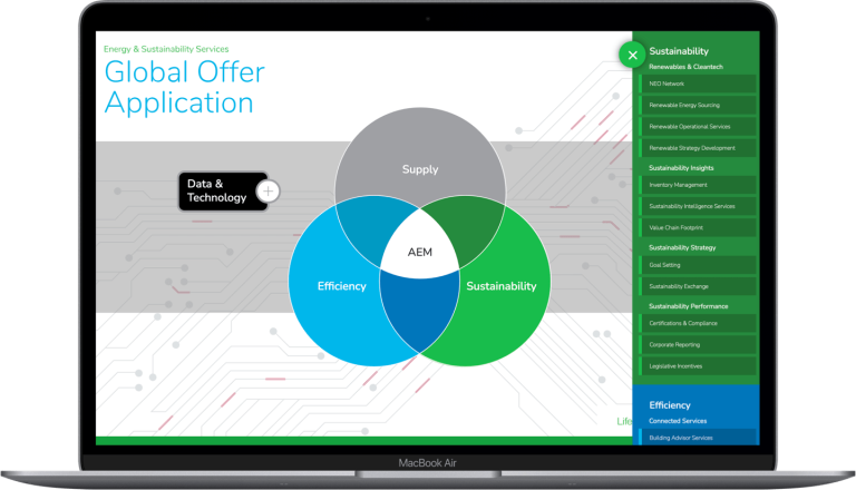 Schneider Electric website on laptop