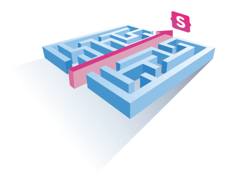 illustration of statamic cms cutting through complexity