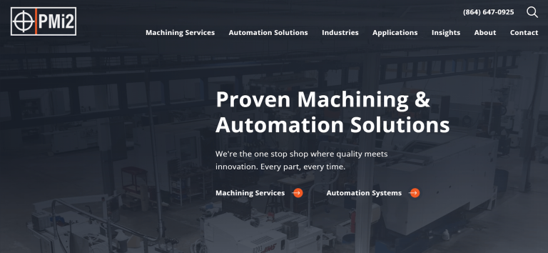 Pmi2 website that improved lead capture by engineering the backend for speed, technical SEO, and integrated follow‑through so opportunities aren’t lost after conversion