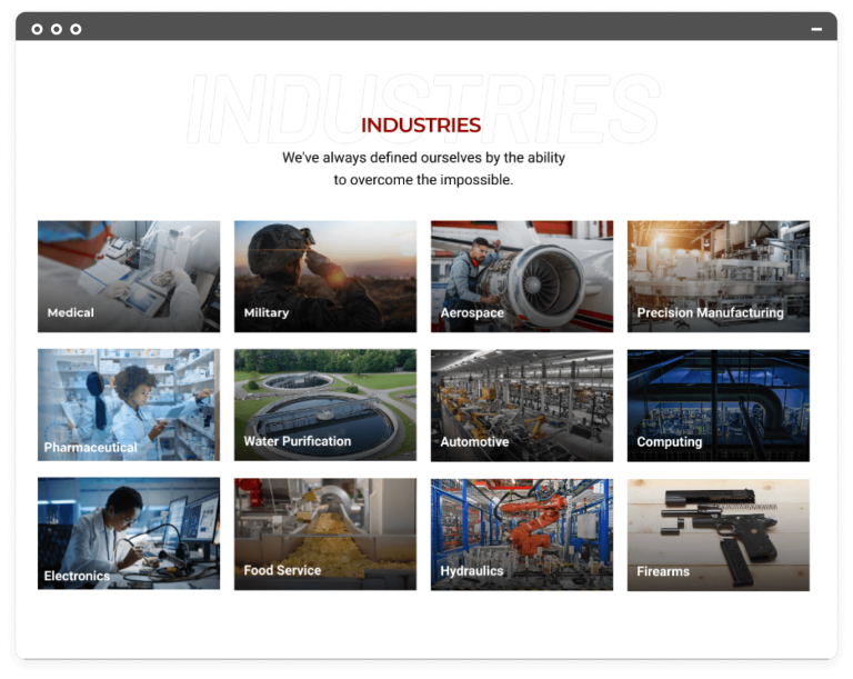 The industries view of the Arrow Cryogenics site.