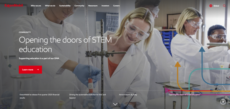 Exxonmobile home page browser