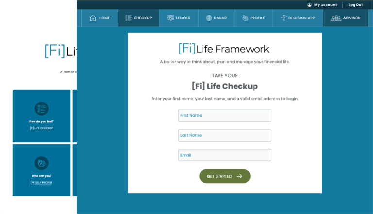 Fi Life Frame example screen views