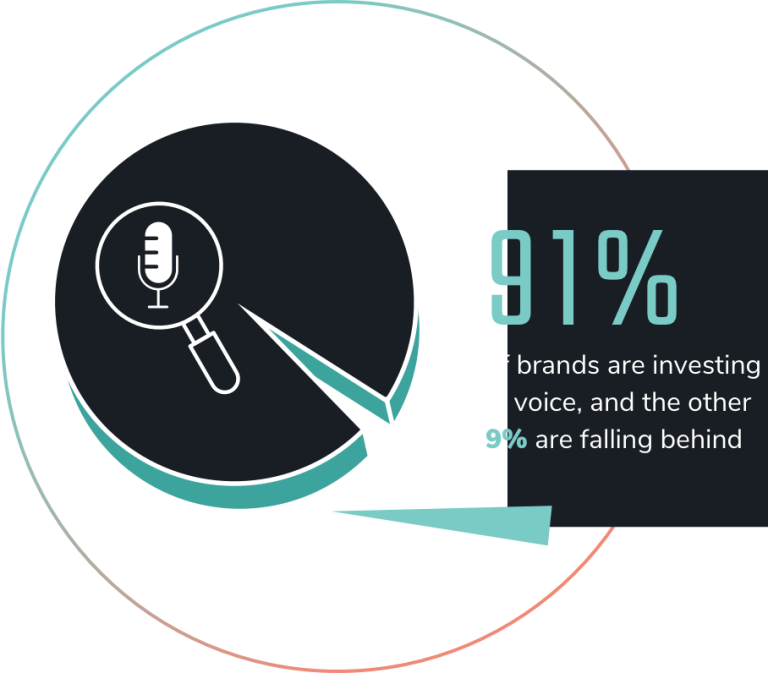 91% of brands are investing in voice, and the other 9% are falling behind.