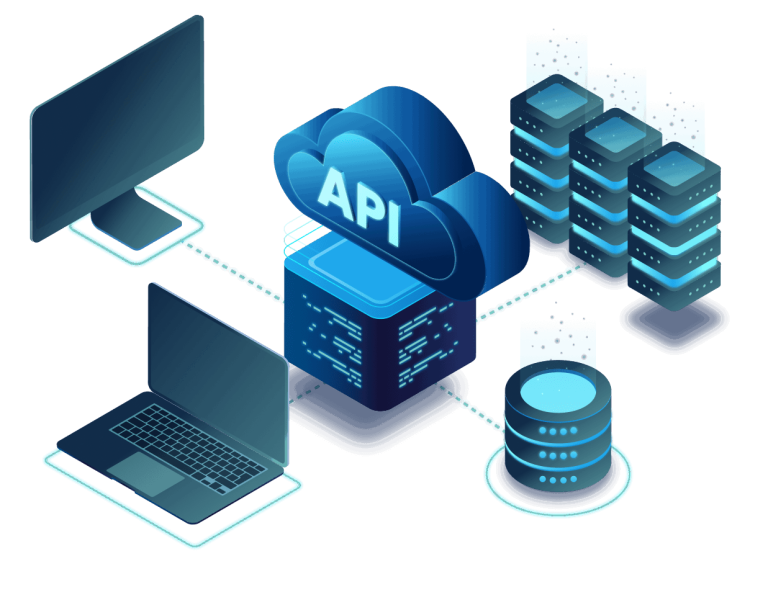 Illustration depicting an API integration