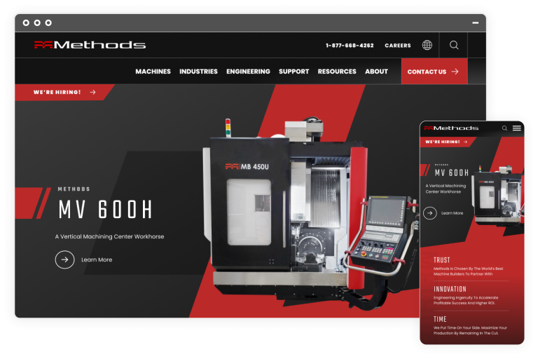 Method's website on desktop and mobile