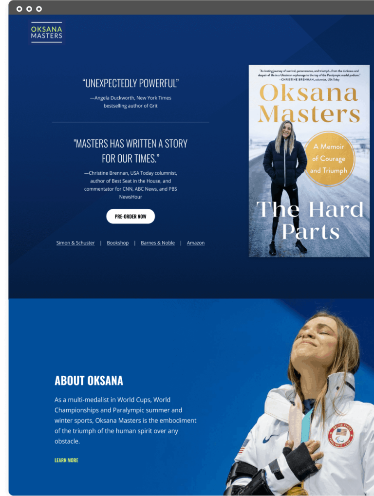 Oksana Masters site book promo