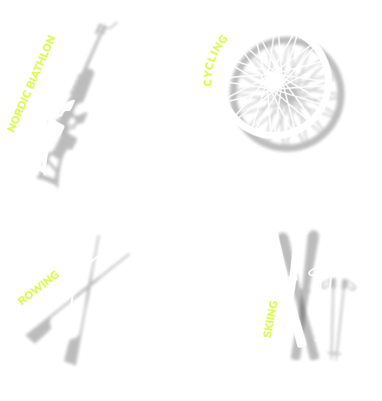 Graphic showing the events Oksana competes in.