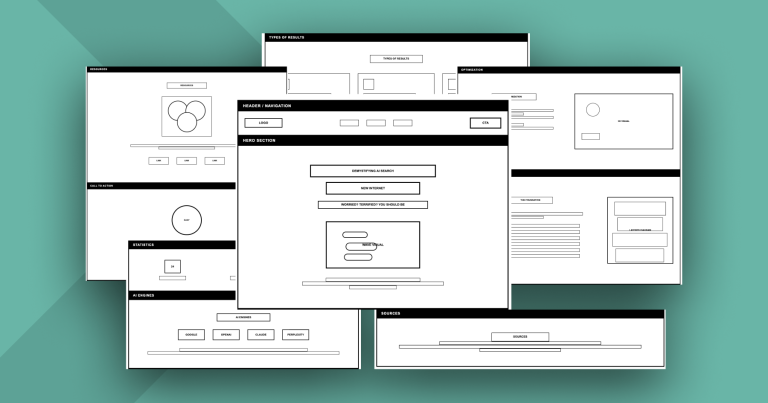 Image of wireframes for ai infographic