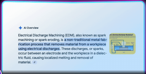 displaying different types of ai search results