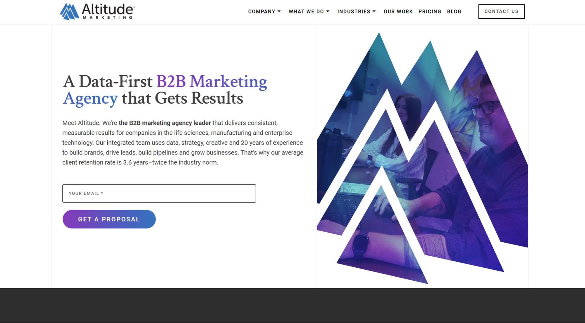 altitude agency website screen capture