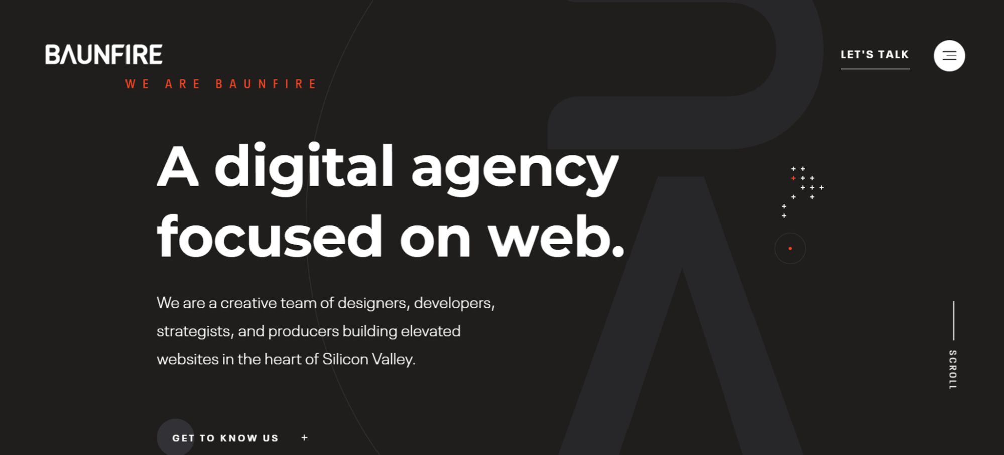homepage for baunfire agency