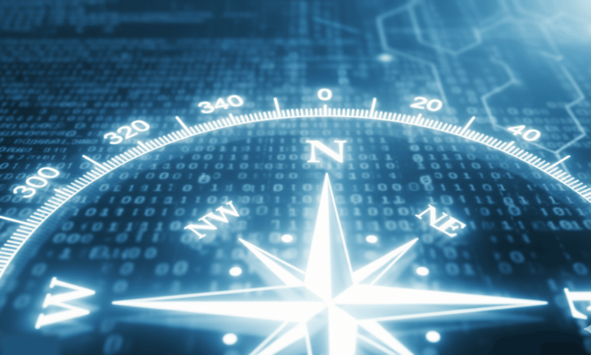 Compass representing a journey to scalable b2b portal future