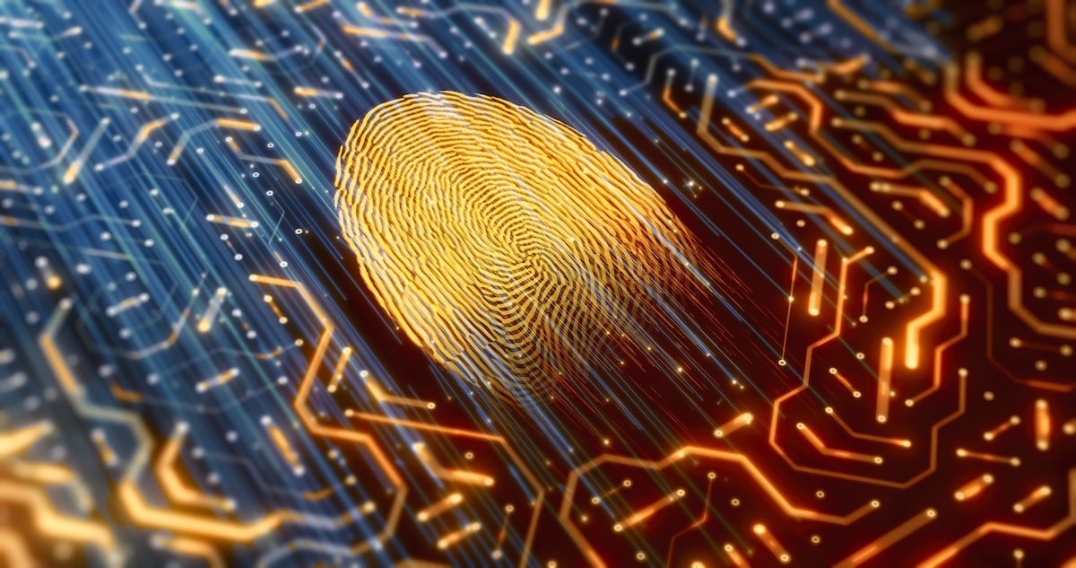 Tech fingerprint representing data privacy