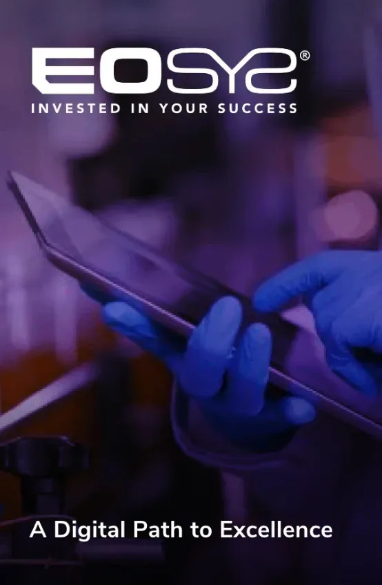 gloved hands using a tablet represent the digital foundation that unified fragmented technical content, making engineering expertise more accessible to users and AI search systems