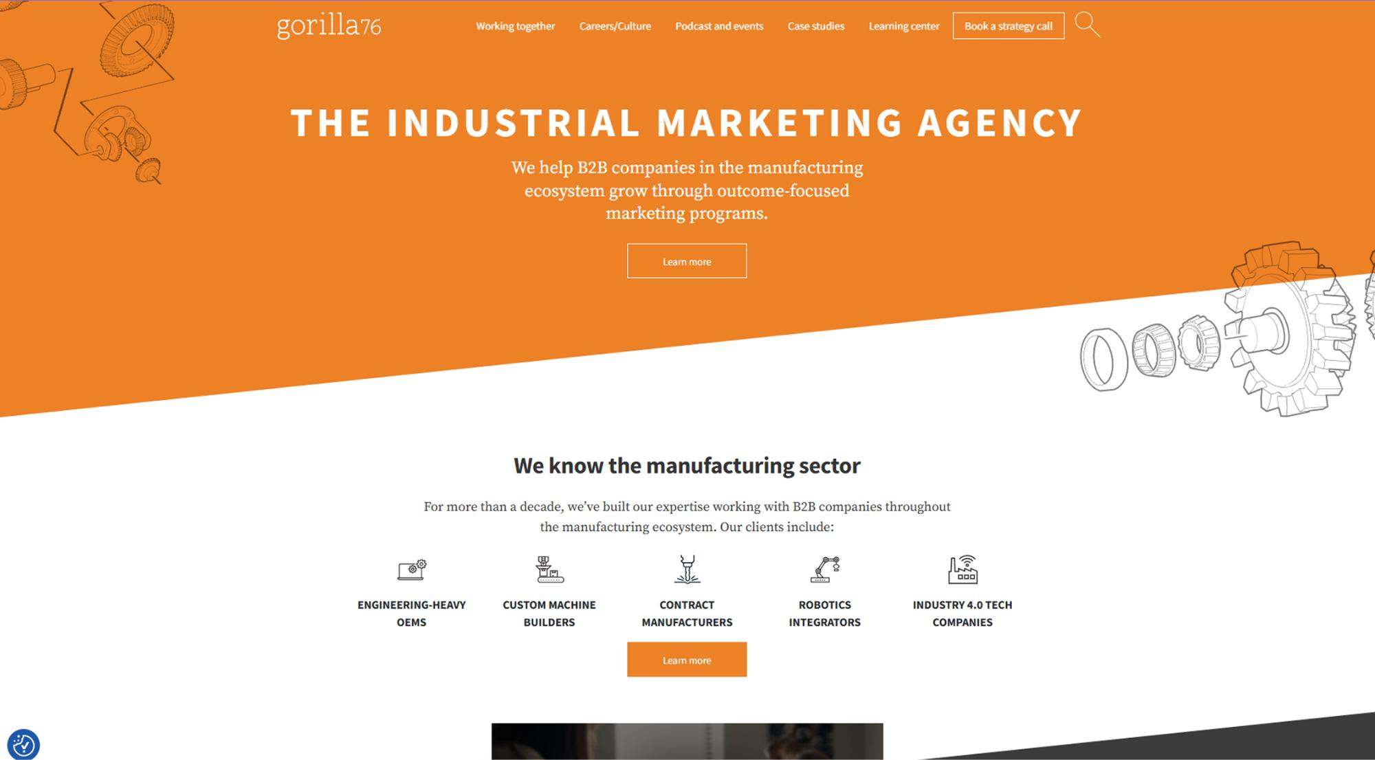 gorilla agency website screen capture