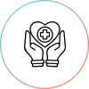 health care providers black line icon
