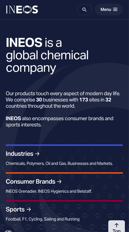 Ineos chemical website mobile