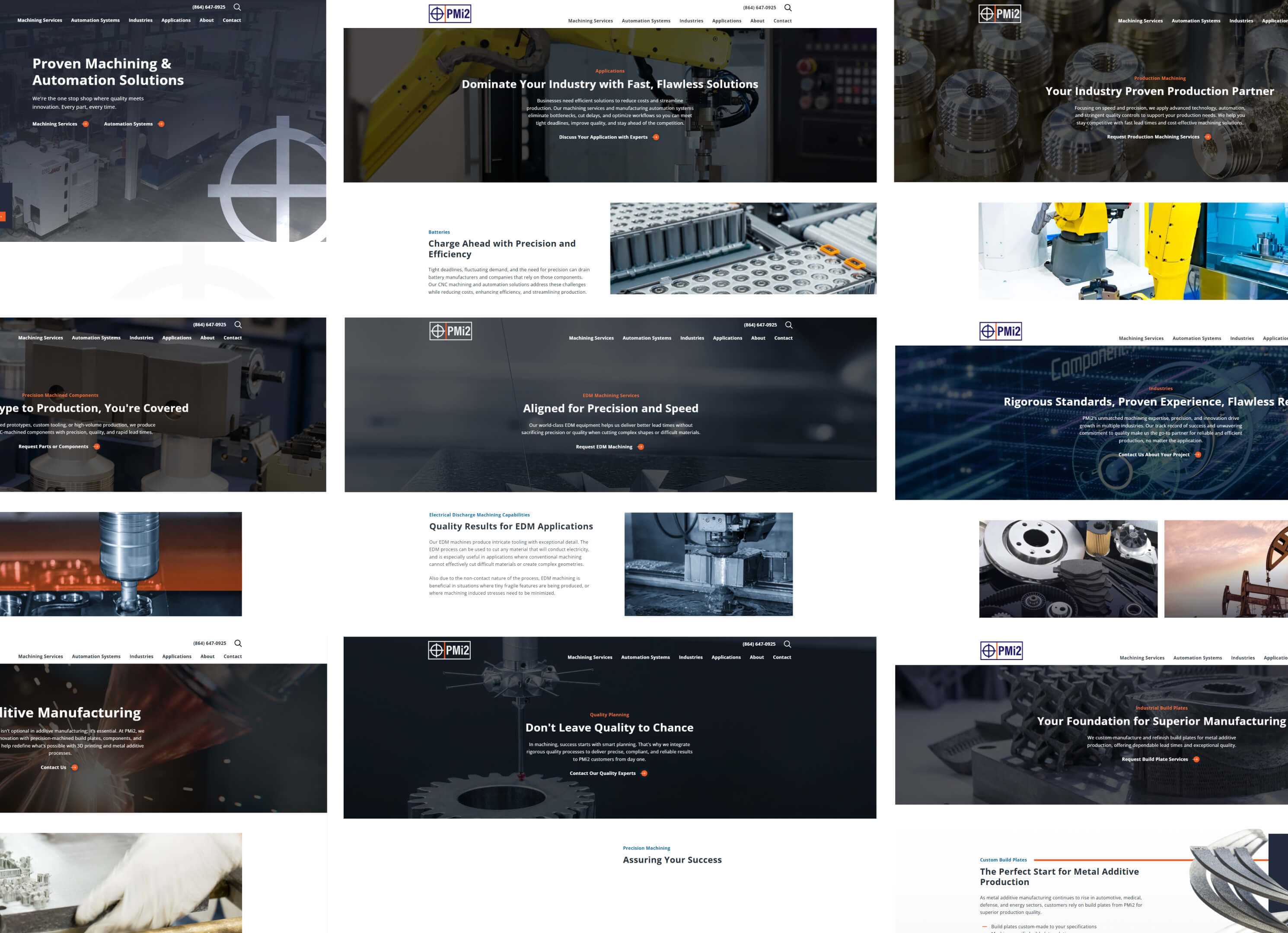 Example pages of the pmi2 site