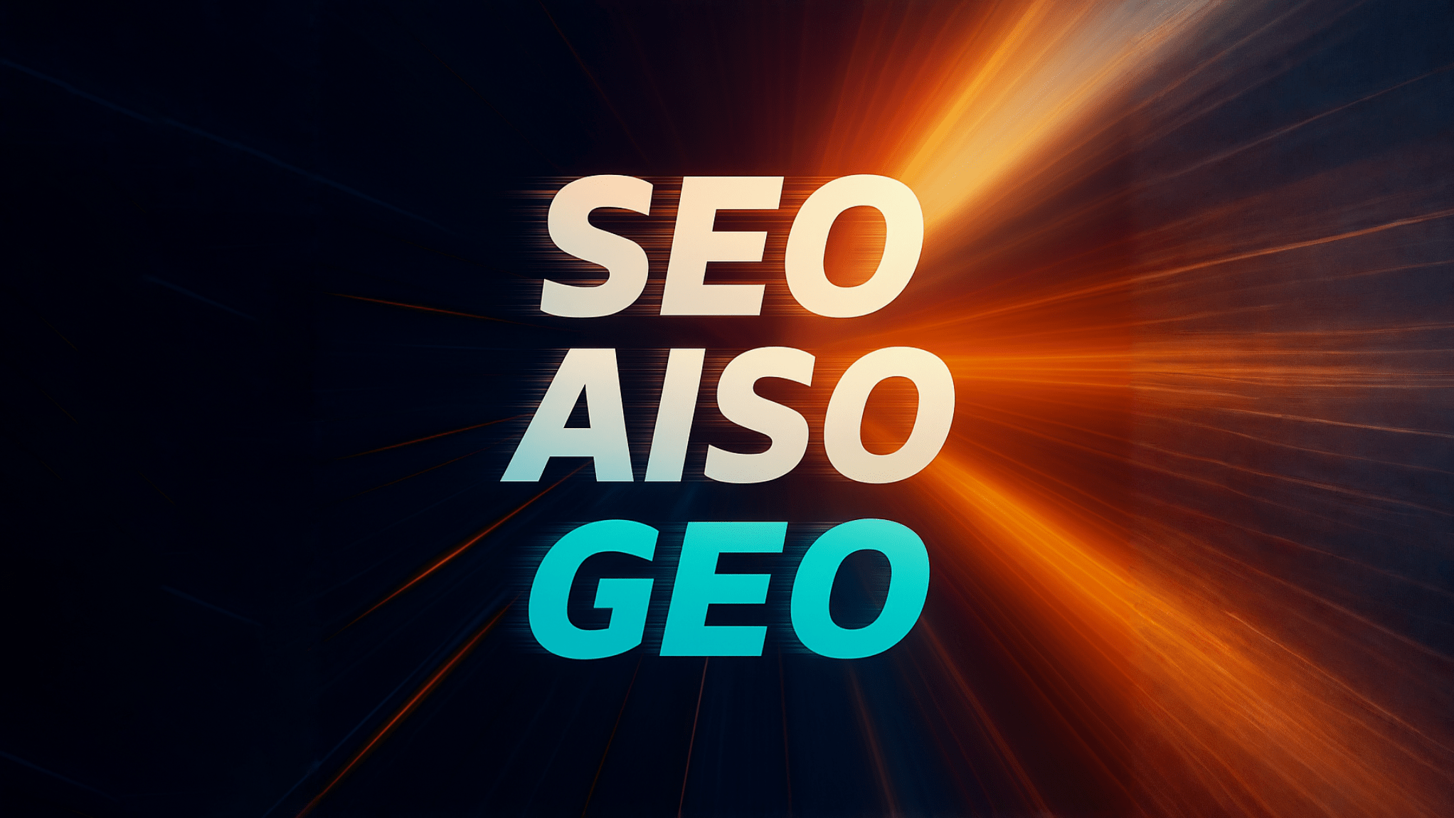 image of acronyms for seo, aiso, geo optimization