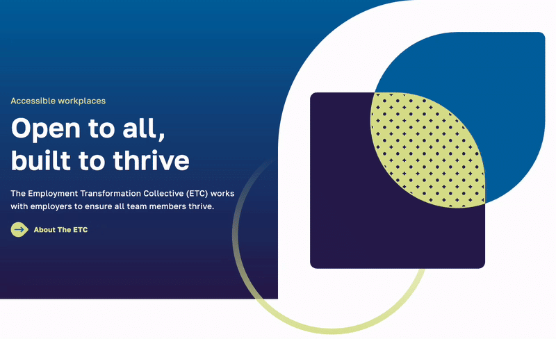 Animation shows normal and high contrast view for web accessibility