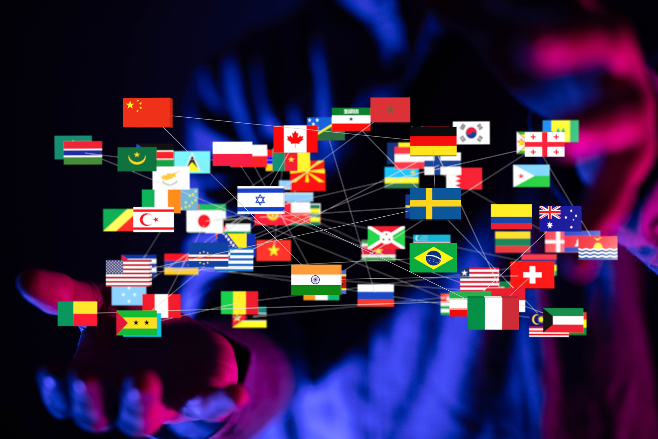 Collection of world flags