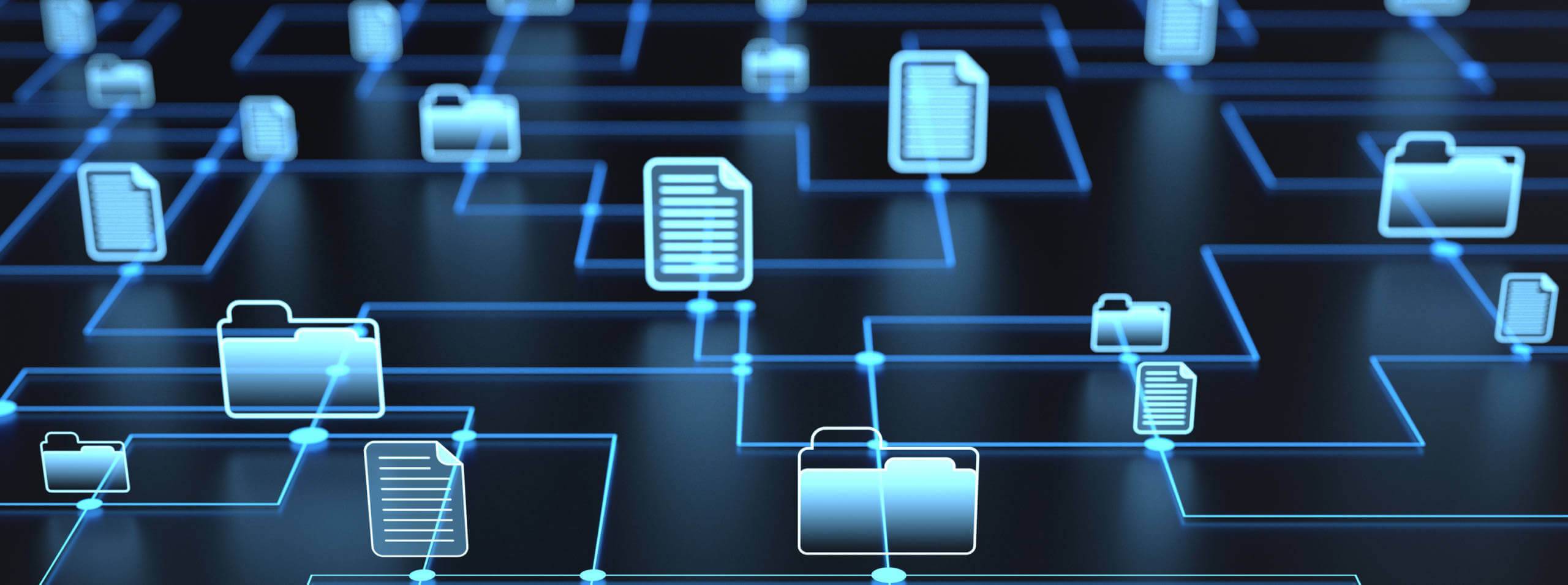 Illustration showing sharing of files on intranets 