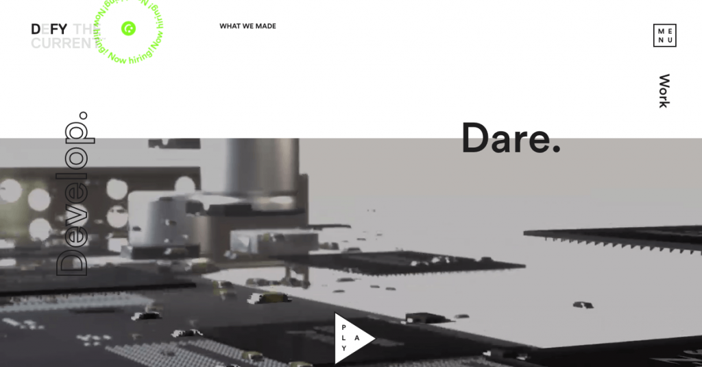 DFY website uses video to show off videography skills