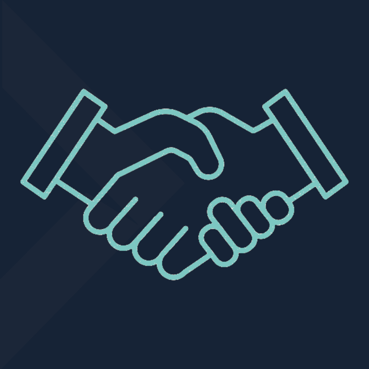 Business handshake representing decision