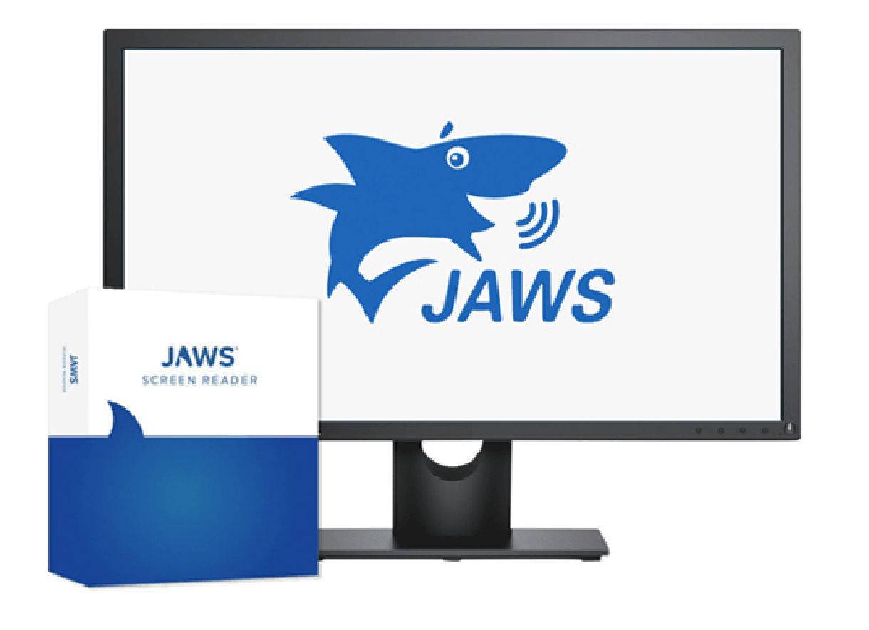 a graphic promoting the JAWS screen reader