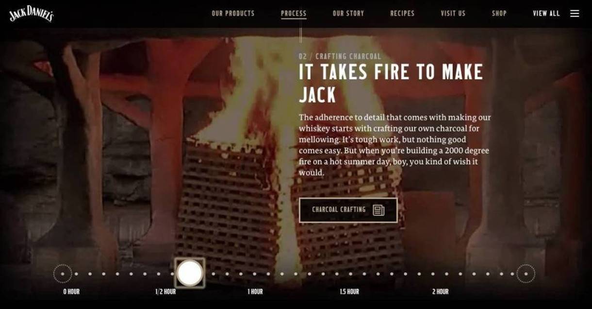 a screenshot of the Jack Daniels website homepage as an example of web accessibility