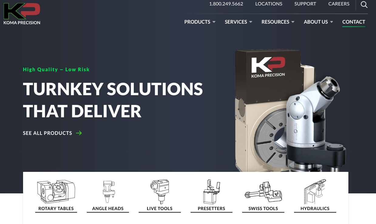 Screenshot of Koma website