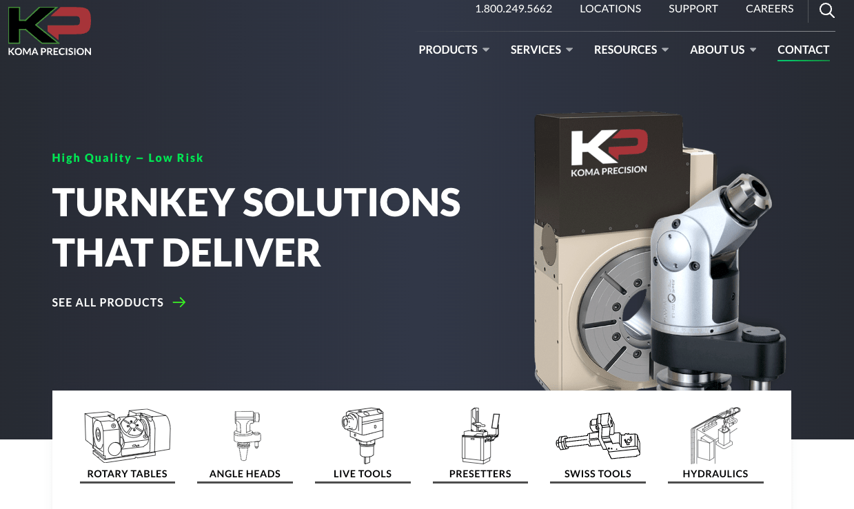 Screenshot of Koma website home page