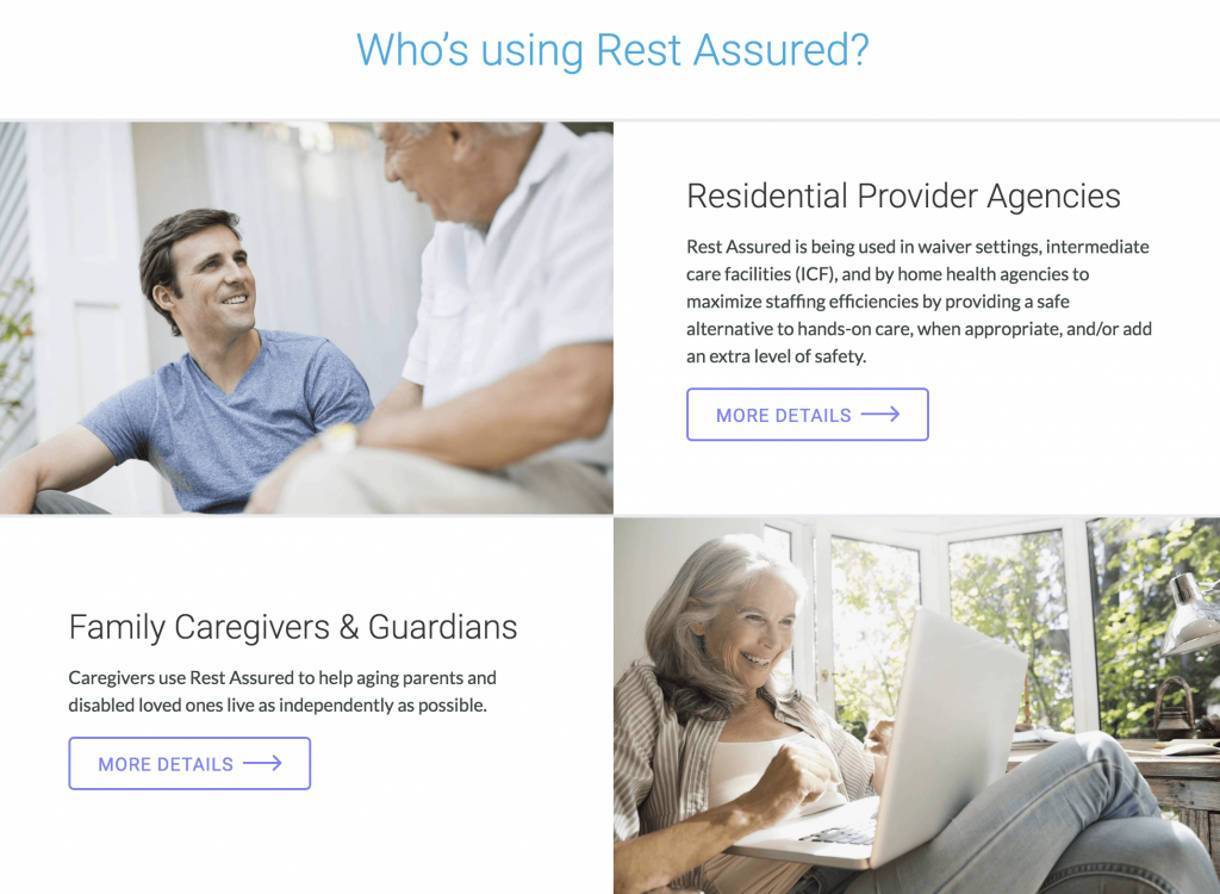 Example of RestAssured "self select" for website visitors