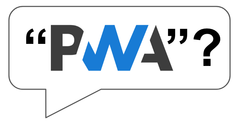 graphic of the term PWA with question mark