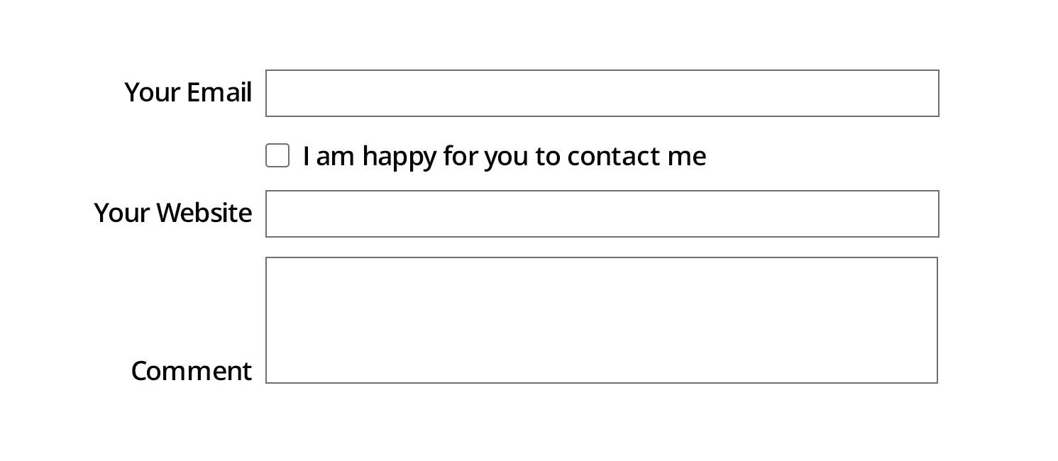 good accessibility Form field example good accessibility Form field example