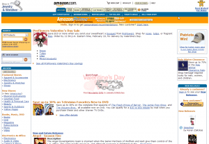 Screenshot of Amazon page from 2007