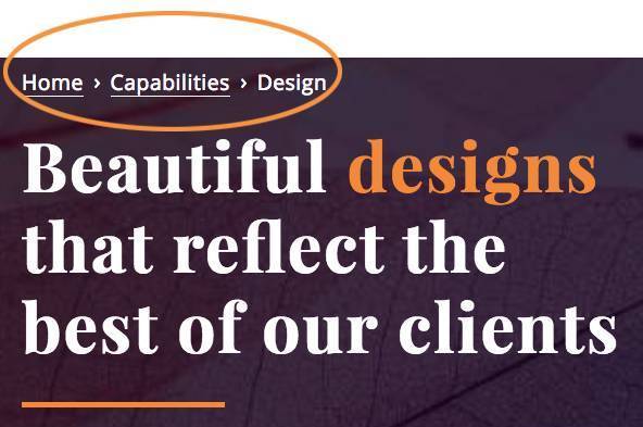 ada compliant design example of breadcrumb web navigation DBS Interactive ada compliant design example of breadcrumb web navigation
