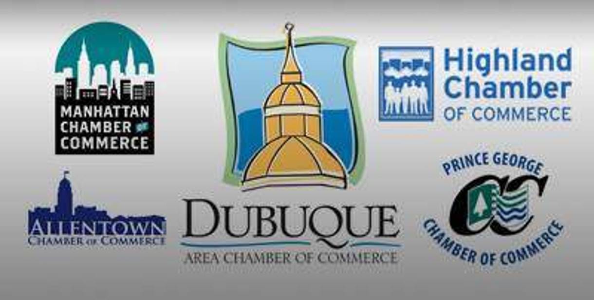 Graphic containing logos of various chambers of commerce