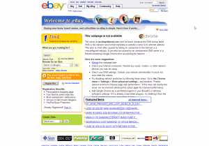Screenshot of eBay page from 2005