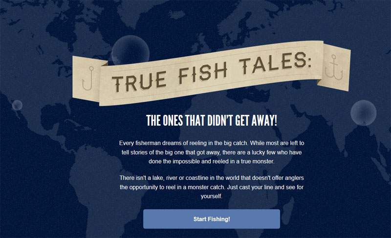 Screenshot of Fish Tales fully interactive infographic