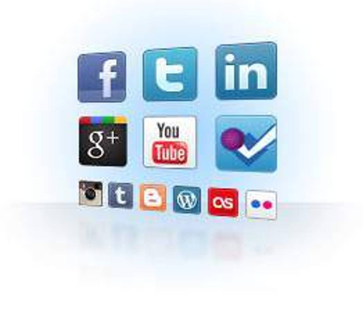 Graphic of various social media platforms