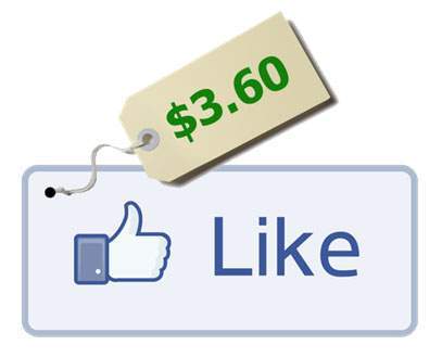 Graphic showing the potential value of a Facebook like
