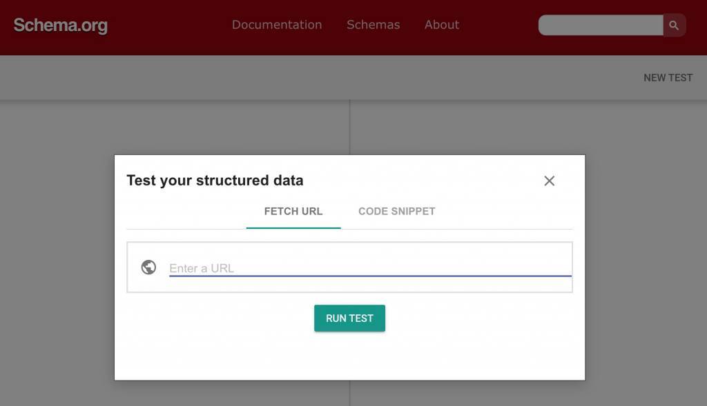 the schema markup validator offered online by schema dot org