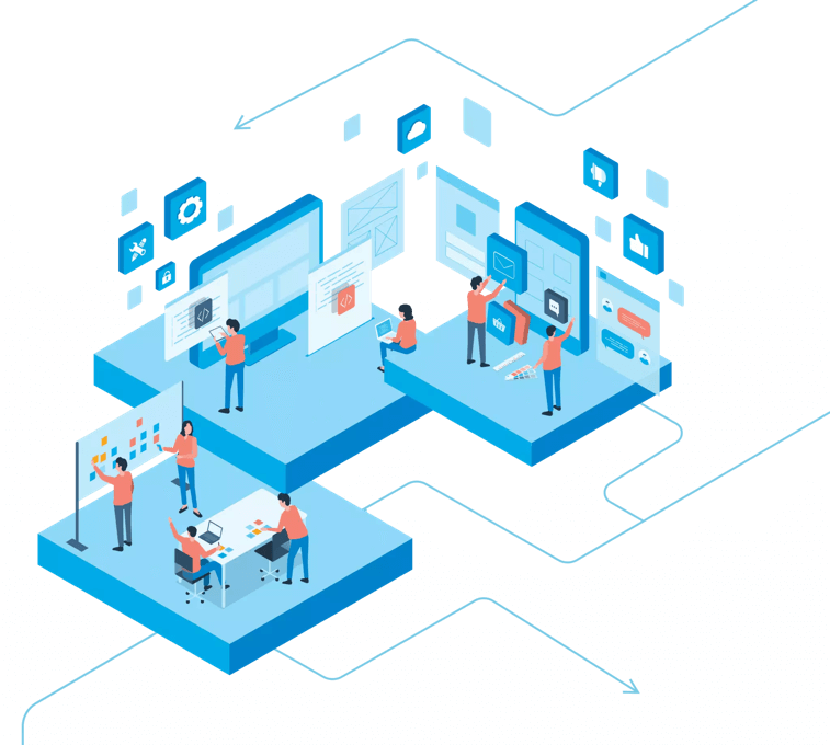 Graphic of a user flow