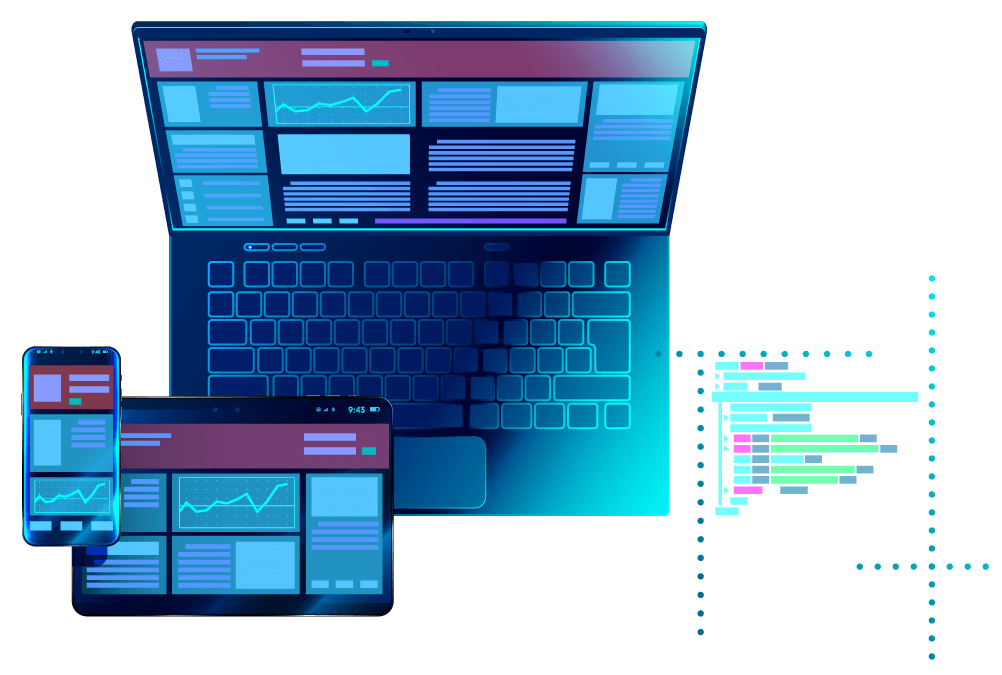 An illustration of web-browsing devices.