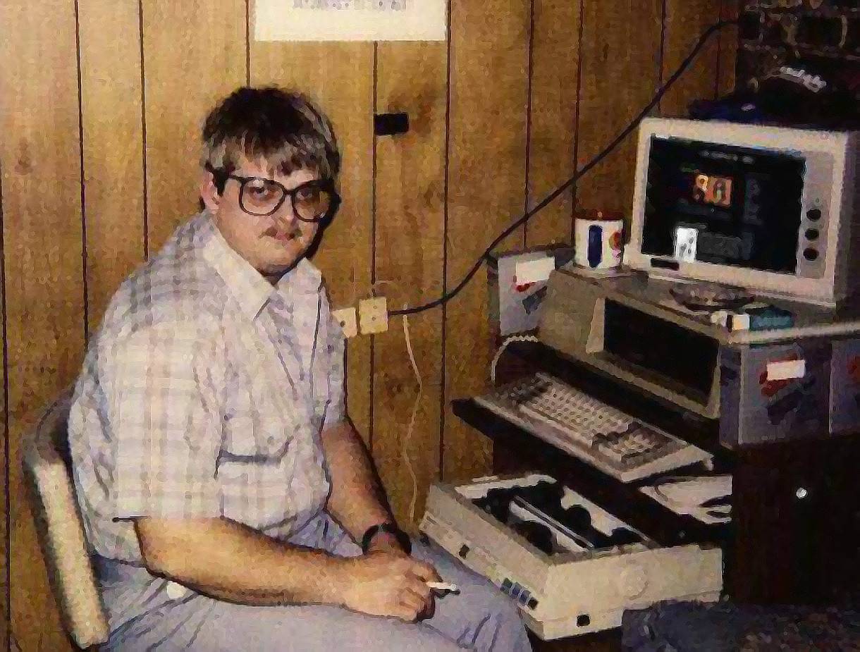 Photo of an early days webmaster